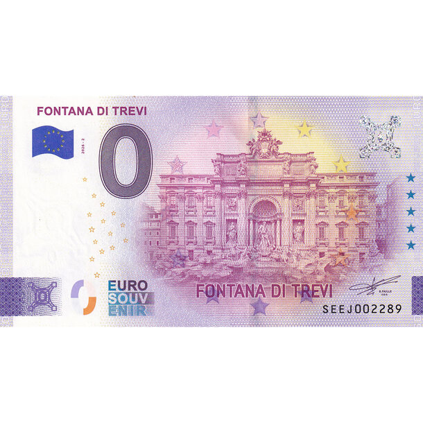 0 euro souvenir taliansko 2026 -  fontana di trevi - 0 Euro 2026 - Fontana di Trevi