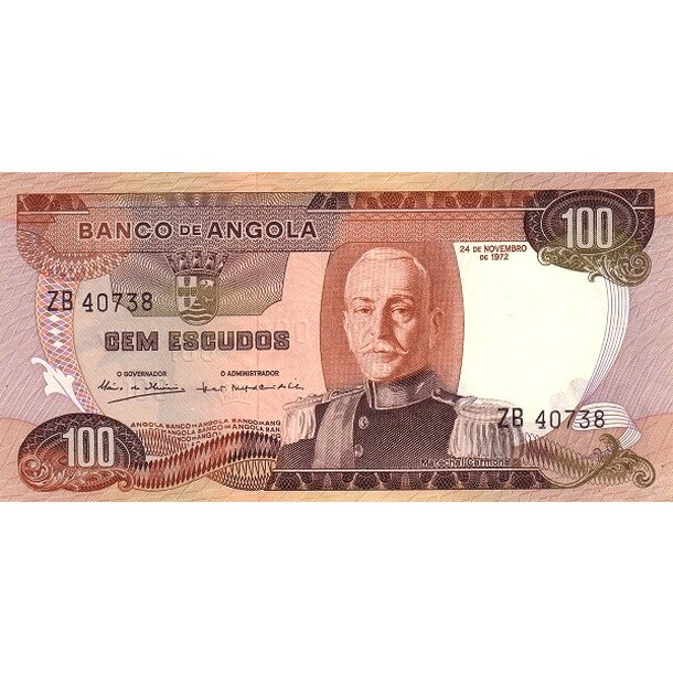 100 escudos 1972 angola - Bankovka Angola 100 Escudos 1972 - 101-1