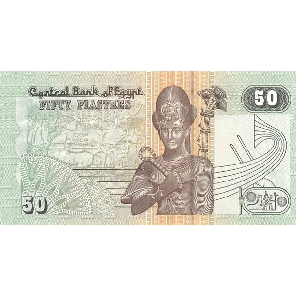 50 piastres 2006 egypt - Bankovka Egypt 50 Piastres 2006 - 62l-2