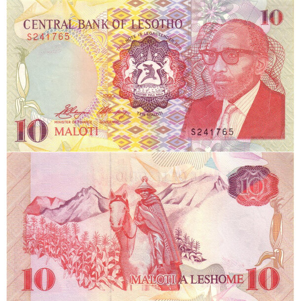 10 maloti 1990 lesotho - Bankovka Lesotho 10 Maloti 1990 - 11