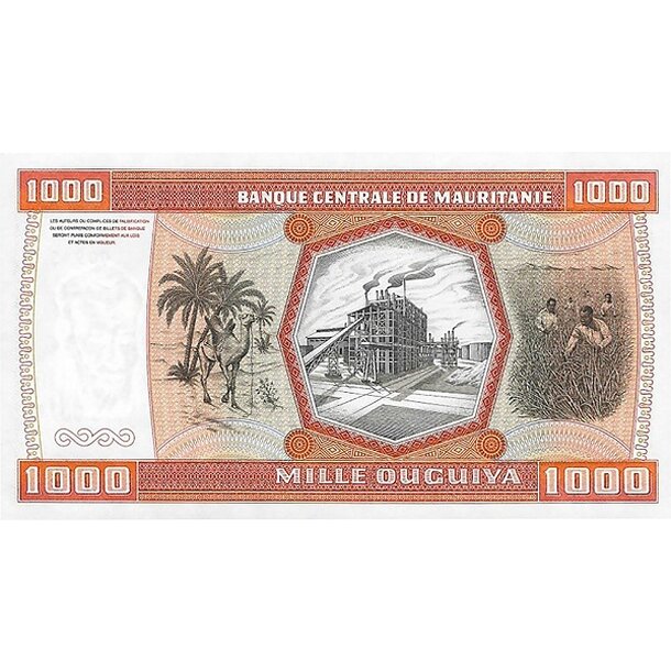 1000 ouguiya 1981 mauritánia - Bankovka Mauritánia 1000 Ouguiya 1981 - 3D-2