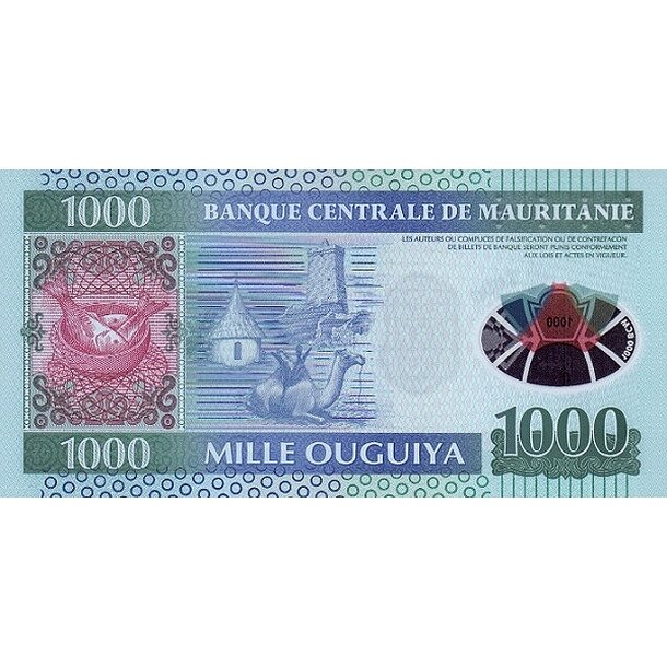 1000 ouguiya 2014 mauritánia - Bankovka Mauritánia 1000 Ouguiya 2014 - 19-2