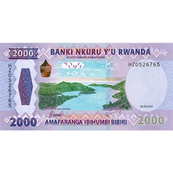 2000 francs 2024 rwanda - Bankovka Rwanda 2000 Francs 2024 - 44-1