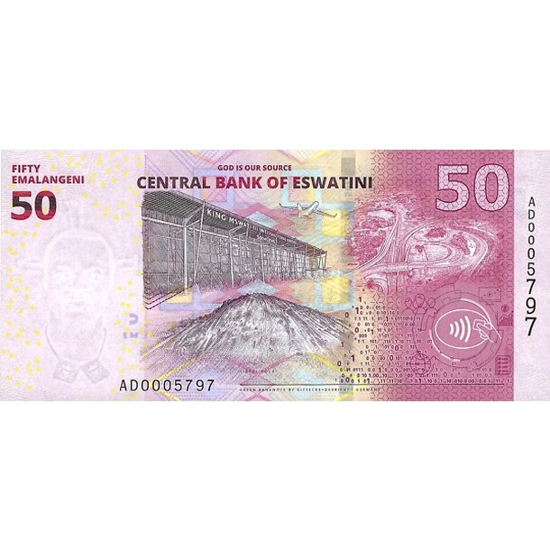 50 emalageni 2024 svazijsko - Bankovka Svazijsko 50 Emalageni 2024 - 46-2