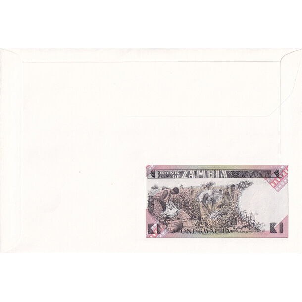 Banknote obálka zambia 1980 - Banknote obálka Zambia 1980-2