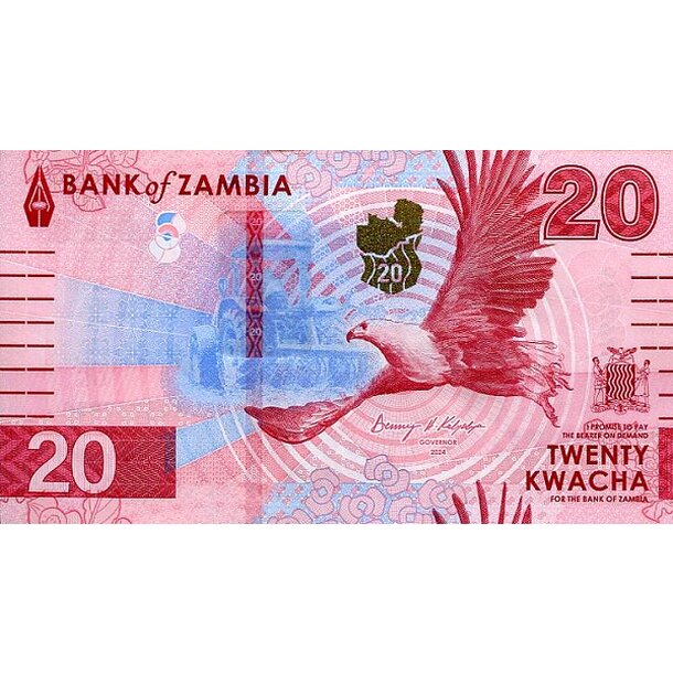 20 kwacha 2024 zambia - Bankovka Zambia 20 Kwacha 2024 - 63-1