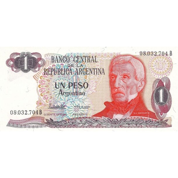 1 peso 1983 argentína - Bankovka Argentína 1 Peso 1983 - 311-1