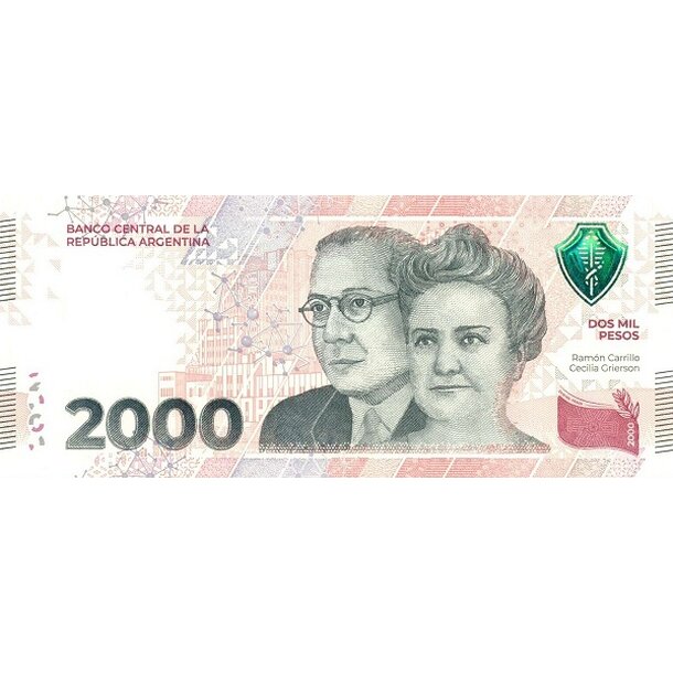 2000 pesos 2023 argentína - Bankovka Argentína 2000 Pesos 2023 - 368-1