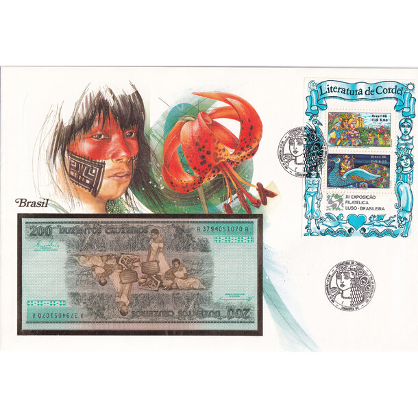 Banknote obálka brazília 1984 - Banknote obálka Brazília 1984-1