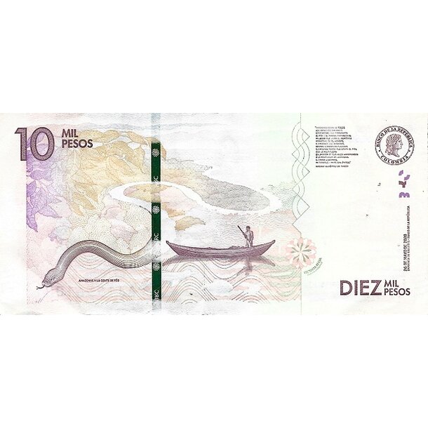 10 000 pesos 2020 kolumbia - Bankovka Kolumbia 10 000 Pesos 2020 - 460-2