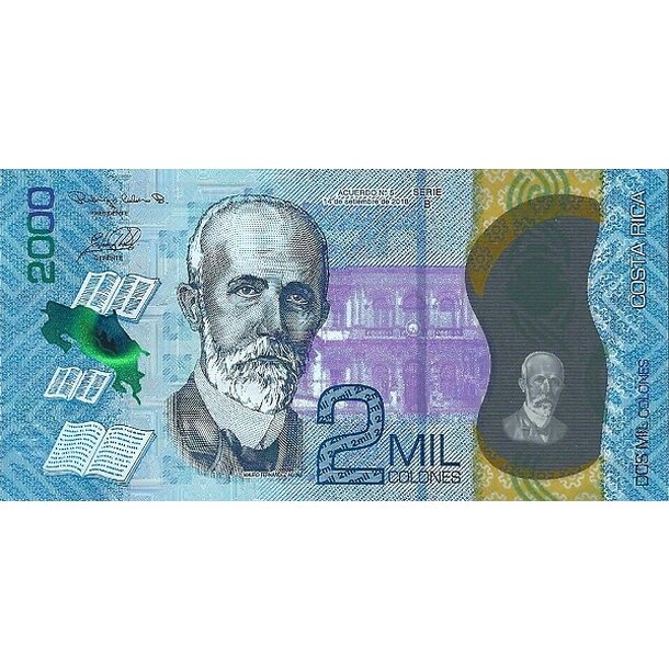 2000 colones 2018 kostarika - Bankovka Kostarika 2000 Colones 2018 - 281-1