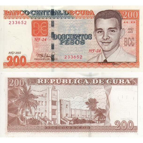 200 pesos 2022 kuba - Bankovka Kuba 200 Pesos 2022 - 130