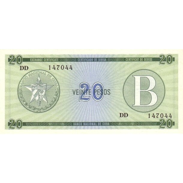 20 pesos 1985 kuba - Bankovka Kuba 20 Pesos 1985 - FX9-1