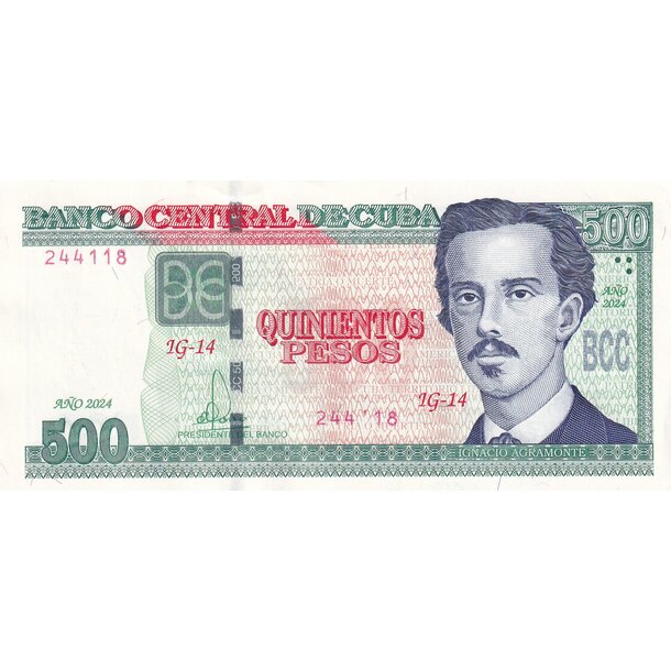 500 pesos 2024 kuba - Bankovka Kuba 500 Pesos 2024 - 131-1