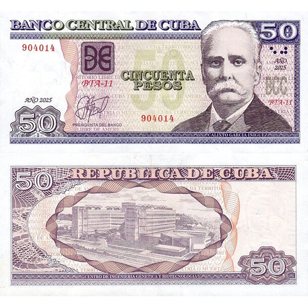 50 pesos 2025 kuba - Bankovka Kuba 50 Pesos 2025 - 123