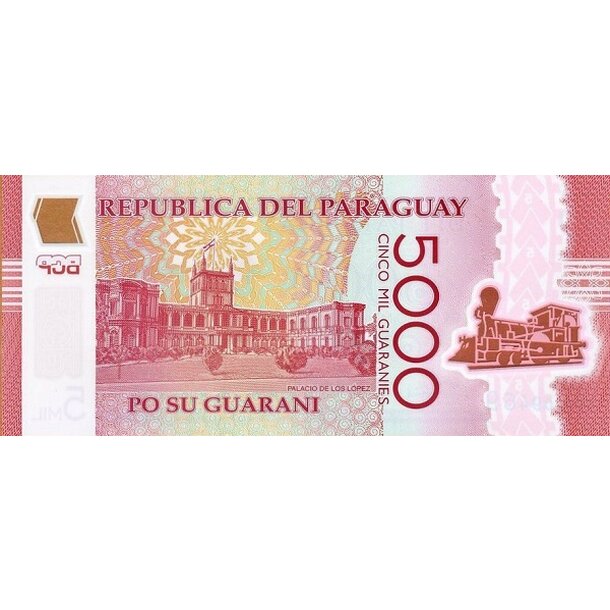 5000 guaranies 2017 paraguaj - Bankovka Paraguaj 5000 Guaranies 2017 - 234c-2