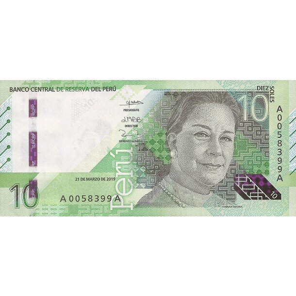 10 soles 2019 peru - Bankovka Peru 10 Soles 2019 - 196-1
