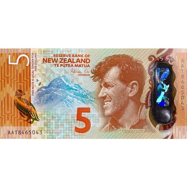 5 dollars 2015 nový zéland - Bankovka Nový Zéland 5 Dollars 2015 - 191-1