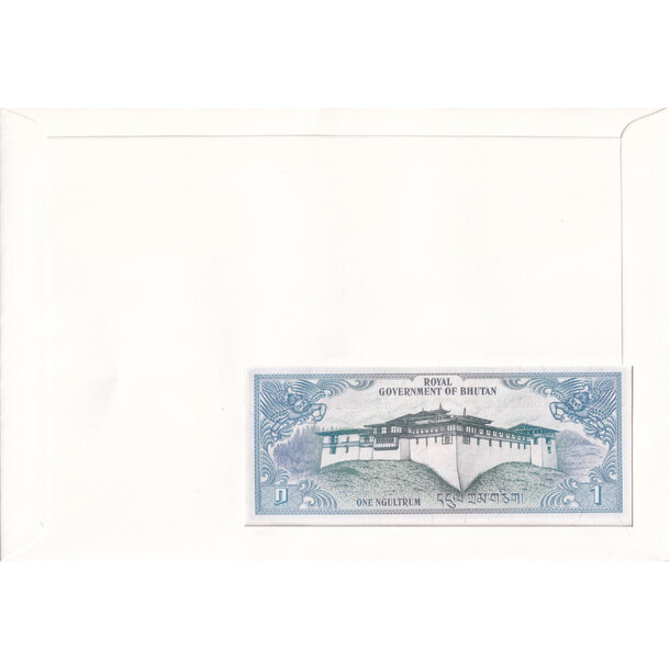 Banknote obálka bhután 1981 - Banknote obálka Bhután 1981-2