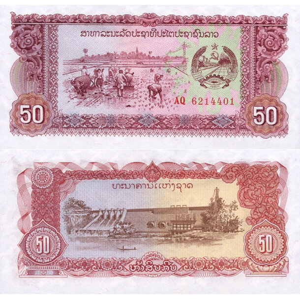 50 kip 1979 laos - Bankovka Laos 50 Kip 1979 - 29