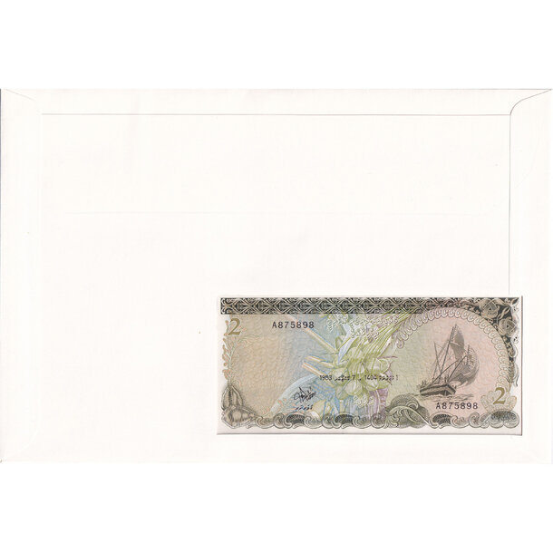 Banknote obálka thajsko 1983 - Banknote obálka Maldivy 1983-2