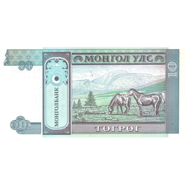 10 tugrik 1993 mongolsko - Bankovka Mongolsko 10 Tugrik 1993 - 54-2