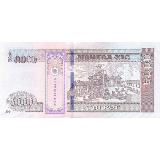 5000 tugrik 2024 mongolsko - Bankovka Mongolsko 5000 Tugrik 2024 - 76-2