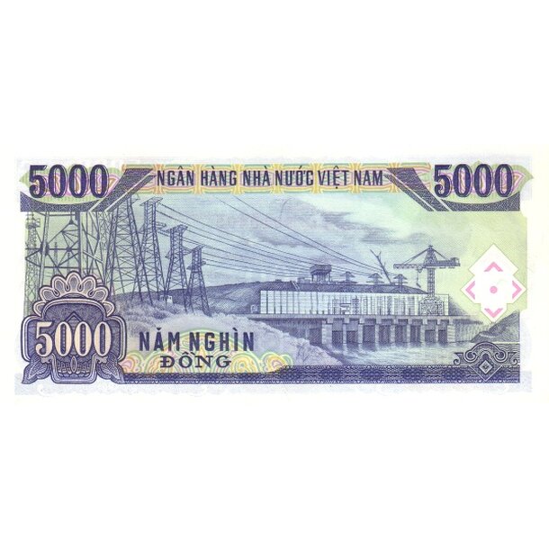 5000 dong 1991 vietnam - Bankovka Vietnam 5000 Dong 1991 - 108-2
