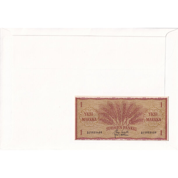Banknote obálka fínska 1963 - Banknote obálka Fínsko 1963-2