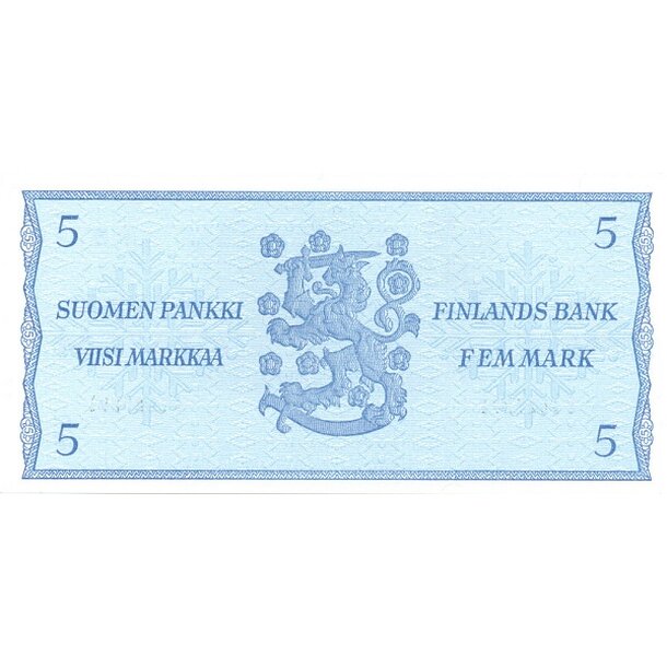 5 markka 1963 fínsko - Bankovka Fínsko 5 Markka 1963 - 106A-2