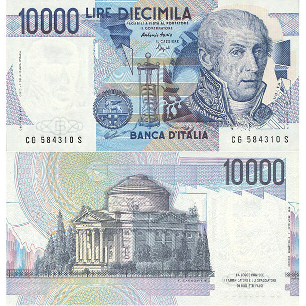 10 000 lire 1984 taliansko - Bankovka Taliansko 10 000 Lire 1984 - 112c