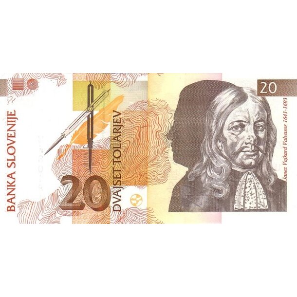 20 tolarjev 1992 slovinsko - Bankovka Slovinsko 20 Tolarjev 1992 - 12-1
