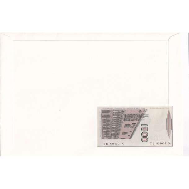 Banknote obálka taliansko 1982 - Banknote obálka Taliansko 1982-2