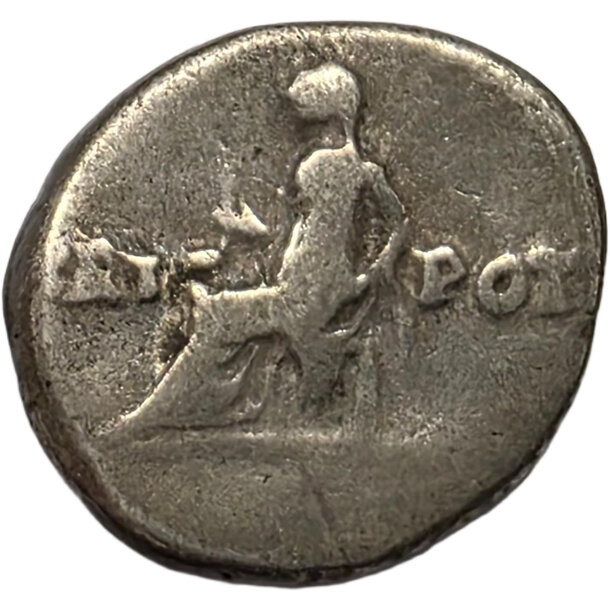 Vespasianus ar denár - Vespasianus AR Denár - TRI POT-2