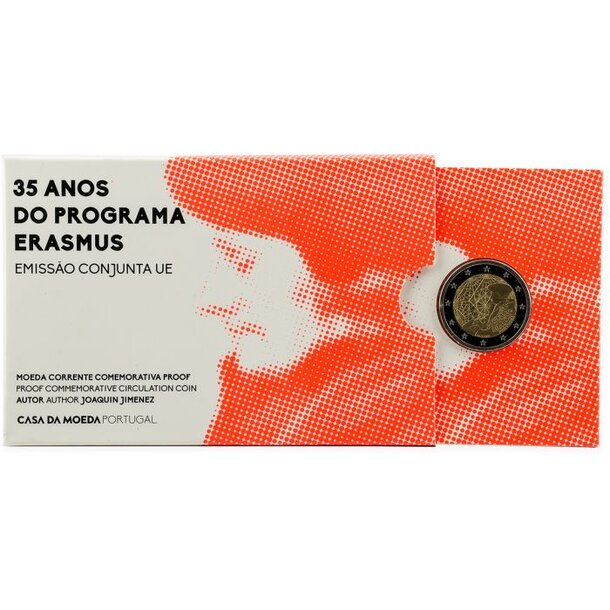 2 euro portugalsko 2022 - erazmus program - proof - portugalsko-2022-2-euro-erasmus-proof