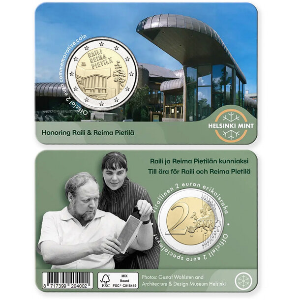 2 € fínsko 2026 - raila a reima pietilä (eng) - suomi-2026-2-euro-raili-ja-reima-pietila-en-coincard-700x700