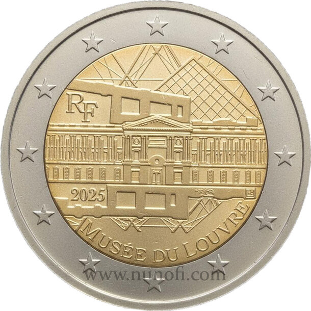 2 euro francúzsko 2025 - louvre - venuša - 2 EURO Francúzsko 2025 - Louvre - Niké - Antonio Canova kopie vodotlac 