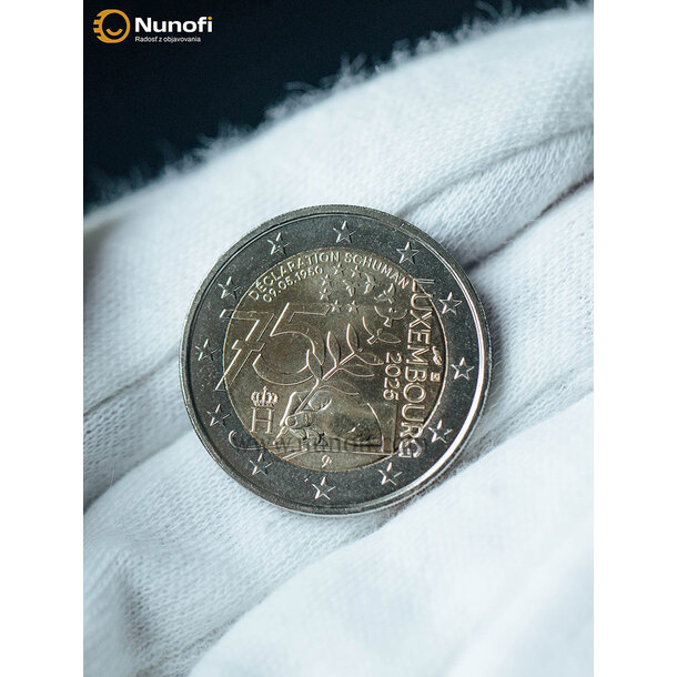 2 euro luxembursko 2025 - schumanova deklarácia - 2 € Luxembursko 2025 - Schumanova deklarácia 01vodotlač 