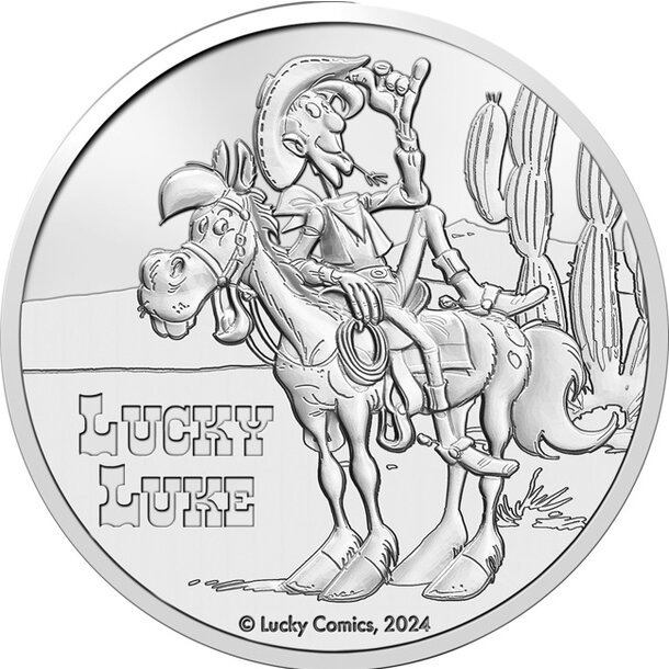 5 euro belgicko 2024 - lucky luke - lucky luke