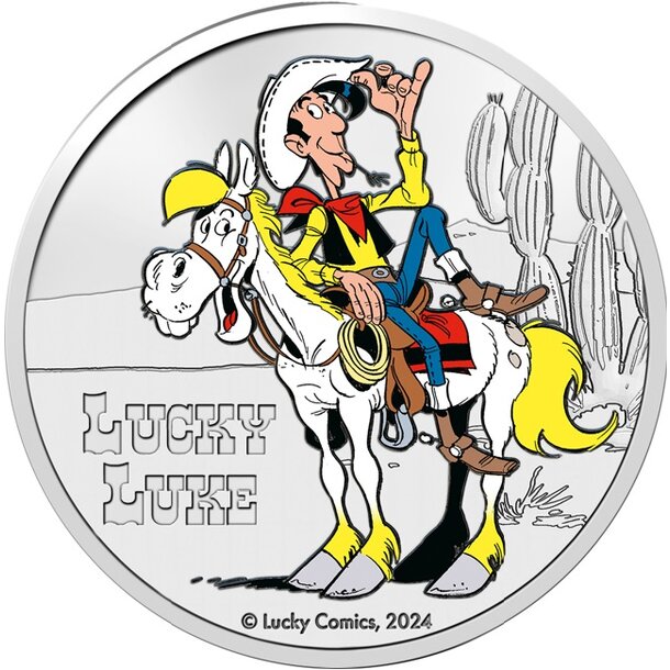 5 euro belgicko 2024 - lucky luke - color - LL1