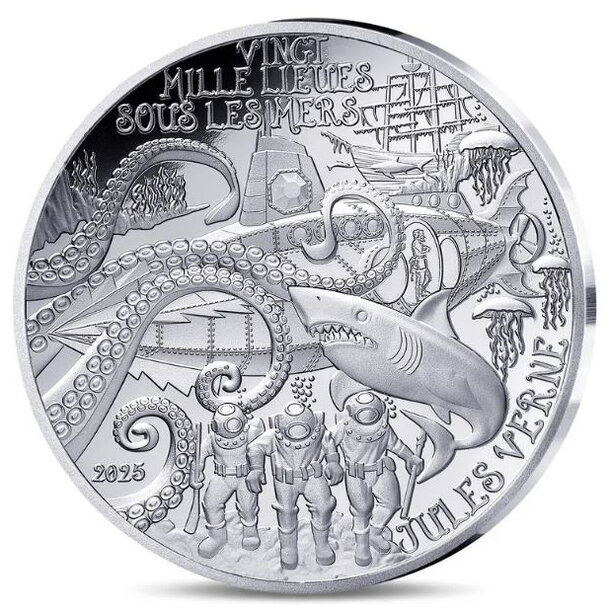 10 euro francúzsko 2025 - dvadsaťtisíc míľ pod morom - proof - 10-euro-2025-pod-morom-1