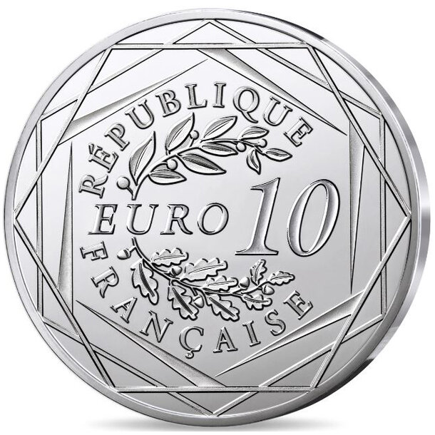10 euro francúzsko 2025 - lady and the tramp - kolorovaná - 10 euro Francúzsko 2026 - tramp-kolor -2