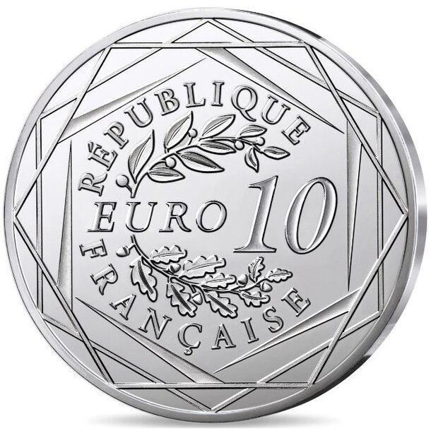 10 euro francúzsko 2025 - popoluška - kolorovaná - 10 euro Francúzsko 2026 - popoluska-kolor -2