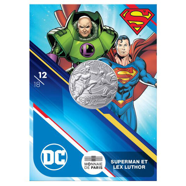 10 euro francúzsko 2025 - superman a lex luthor - blister - 10-euro-2025-sperman-lex-kolor-3
