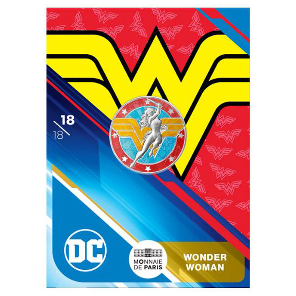 10 euro francúzsko 2025 - wonder woman logo - kolorovaná - 10-euro-2025-wonder-woman-logo-kolor-3