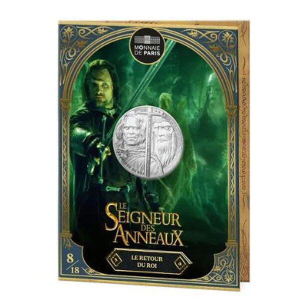 10 euro francúzsko 2026 - aragorn - blister - 10 euro Francúzsko 2026 - LOTR Aragorn -2
