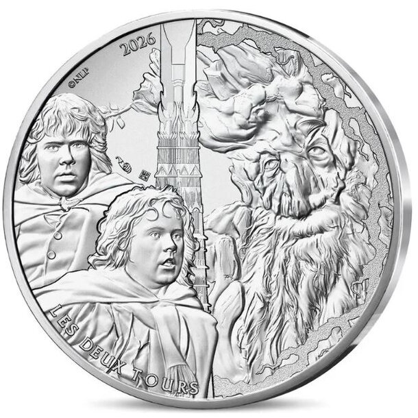 10 euro francúzsko 2026 - merry a pippin - blister - 10 euro Francúzsko 2026 - LOTR Merry -1