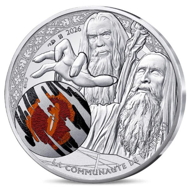 10 euro francúzsko 2026 - saruman - kolorovaná - PSM 10 € Francúzsko 2026 - LOTR Saruman - 1
