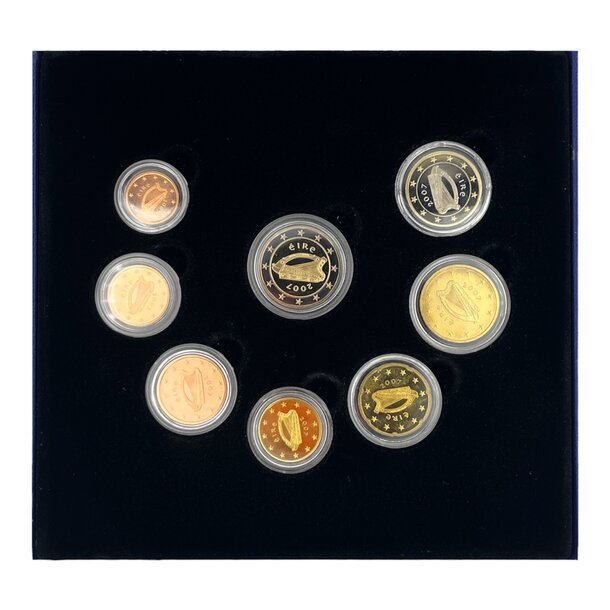 Sada obehových euro mincí írska 2007 - 2007 Irl Proof 2