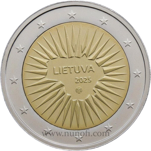 2 euro litva 2025 - obrana - 2 EURO Litva 2025 - OK vodotlac 